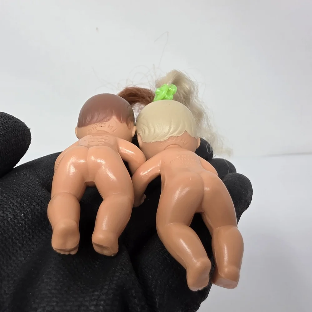 Mattel Baby Babies Dolls Blonde and Brown Hair Vintage Set of 2